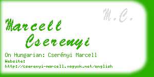 marcell cserenyi business card